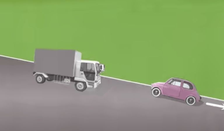 العقبة : بما أن التراجع سهل على السيارة الصاعدة فمن الأفضل ليها تراجع