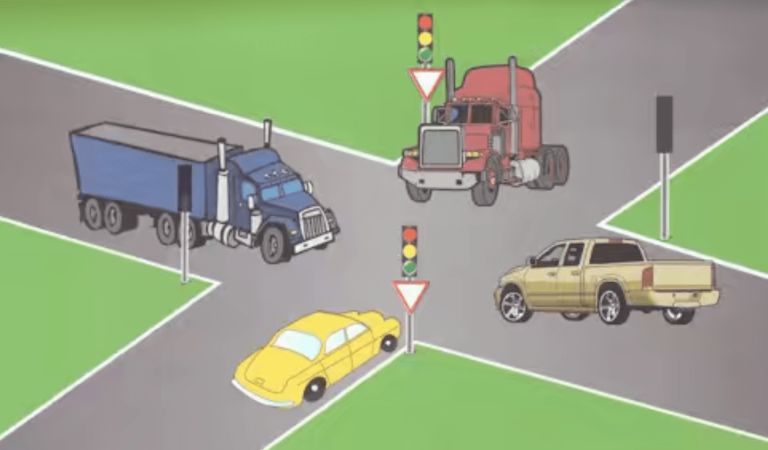 ملقى الطرق بالضوء وعلامة الصغيرة في الكبيرة : اذا كان الضوء مخدامش العلامة الصغيرة في الكبيرة كتحكم اذا كان الضوء خدام علامة الصغيرة في الكبيرة كتلغى